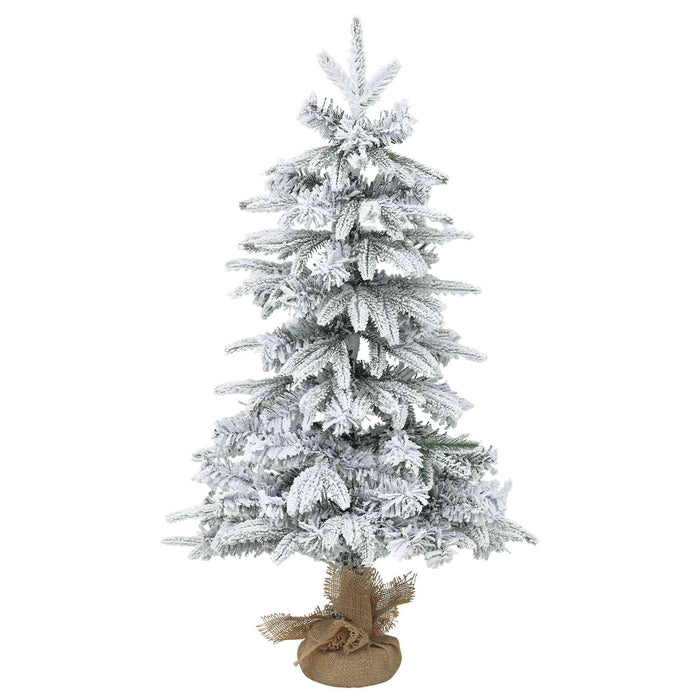Brad de Crăciun mini 45 cm PVC și PE Verde și alb WALTI