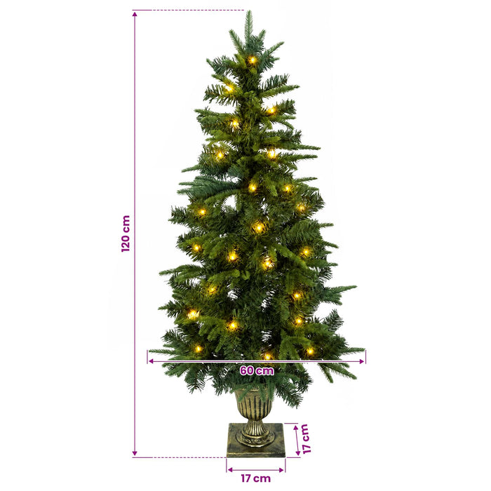 Brad de Crăciun mini 120 cm 100 LED-uri Alb cald PVC și PE - WALTI WALTI