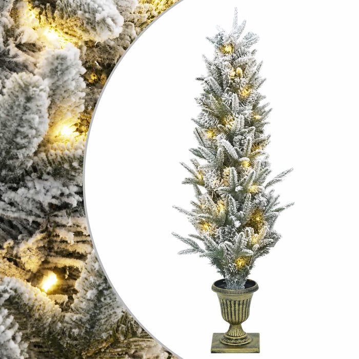 Brad de Crăciun mini 120 cm 100 LED-uri Alb cald PVC și PE WALTI