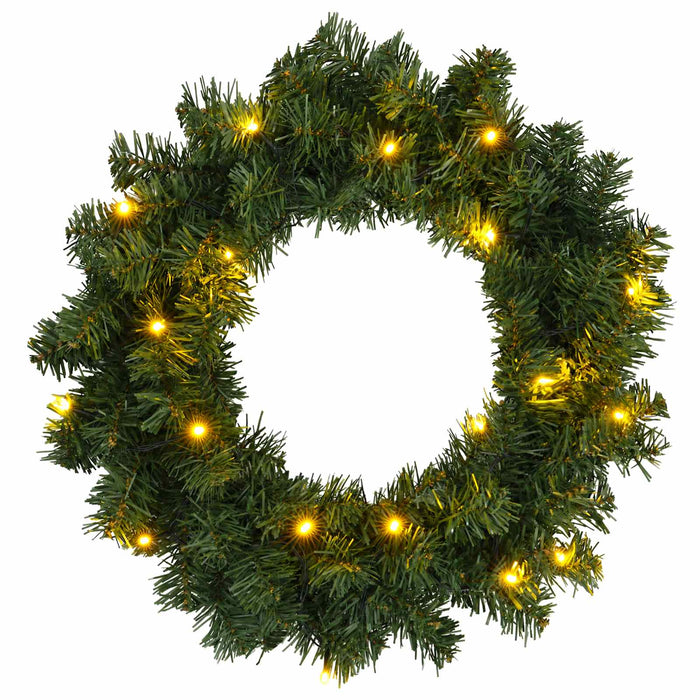 Coronă de Crăciun Verde Ø 30 cm PVC 25 LED-uri - WALTI WALTI