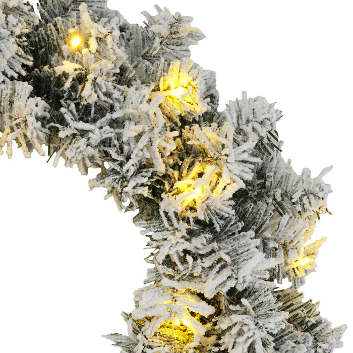 Coronă de Crăciun Verde și alb Ø 50 cm PVC 25 LED-uri - WALTI WALTI