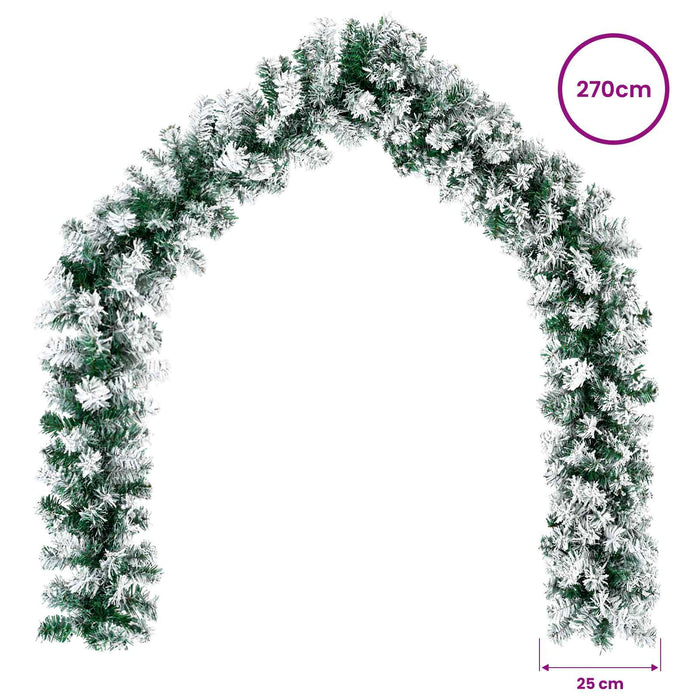 Ghirlandă de Crăciun Verde și alb 270 cm PVC - WALTI WALTI