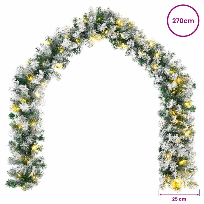 Ghirlandă de Crăciun Verde și alb 270 cm PVC 50 LED-uri - WALTI WALTI
