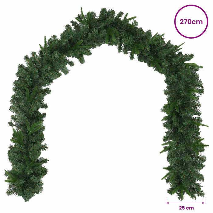 Ghirlandă de Crăciun Verde 270 cm PVC și PE - WALTI WALTI