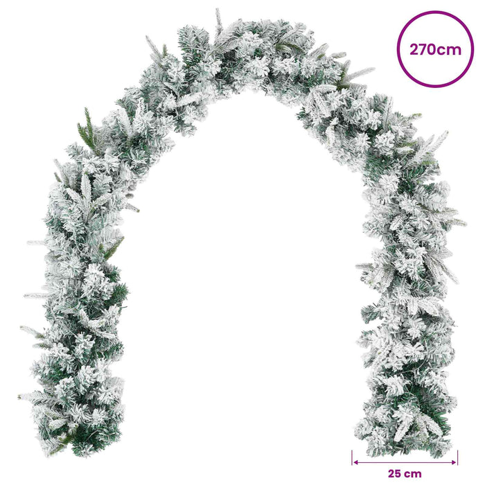 Ghirlandă de Crăciun Verde și alb 270 cm PVC și PE - WALTI WALTI