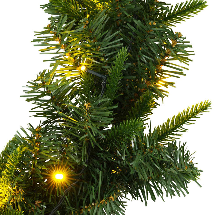 Ghirlandă de Crăciun Verde 270 cm PVC și PE 50 LED-uri - WALTI WALTI