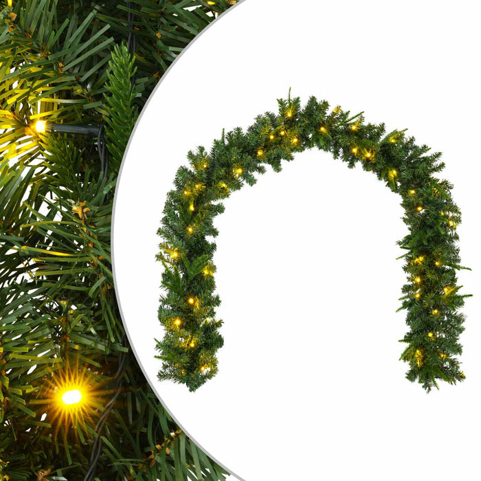 Ghirlandă de Crăciun Verde 270 cm PVC și PE 50 LED-uri - WALTI WALTI