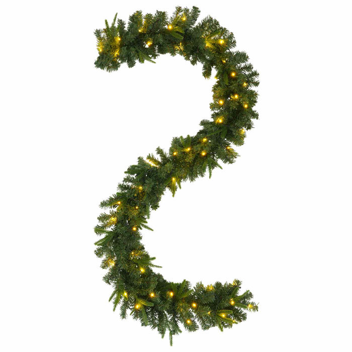 Ghirlandă de Crăciun Verde 270 cm PVC și PE 50 LED-uri - WALTI WALTI