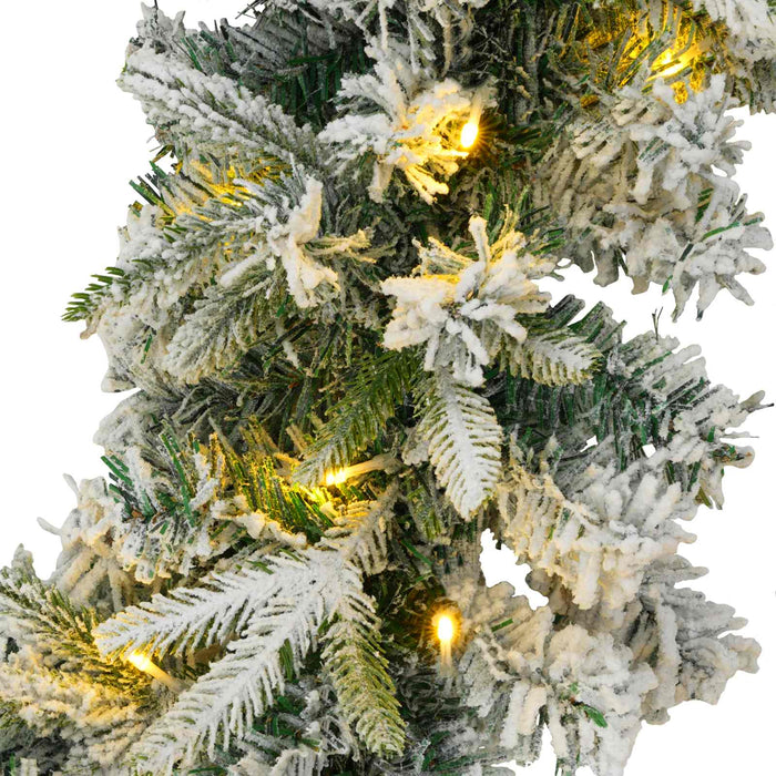 Ghirlandă de Crăciun Verde și alb 270 cm PVC și PE 50 LED-uri - WALTI WALTI
