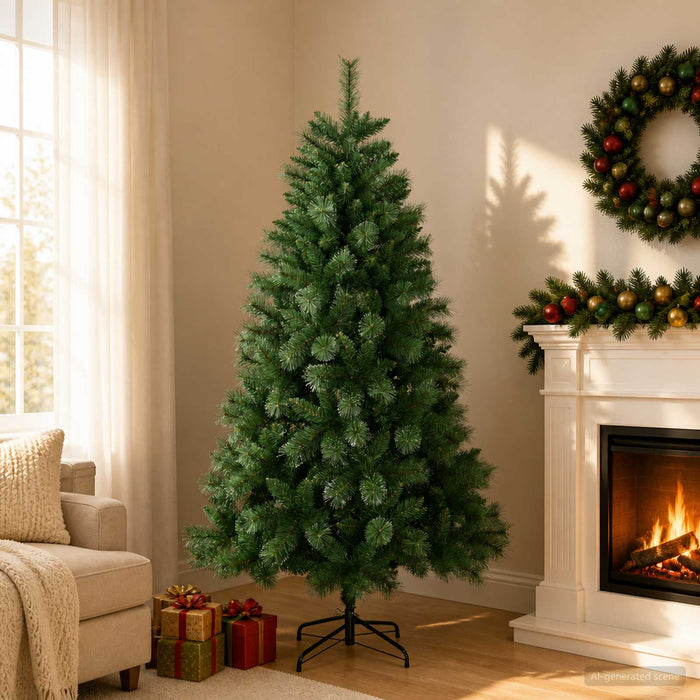 Brad de Crăciun artificial 150 cm PVC și Metal Verde - WALTI WALTI