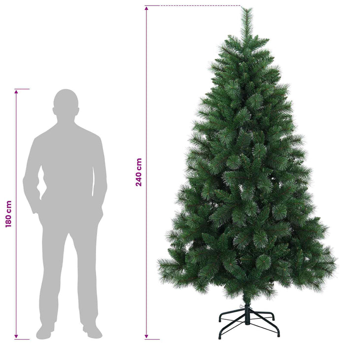 Brad de Crăciun artificial 240 cm PVC și Metal Verde - WALTI WALTI