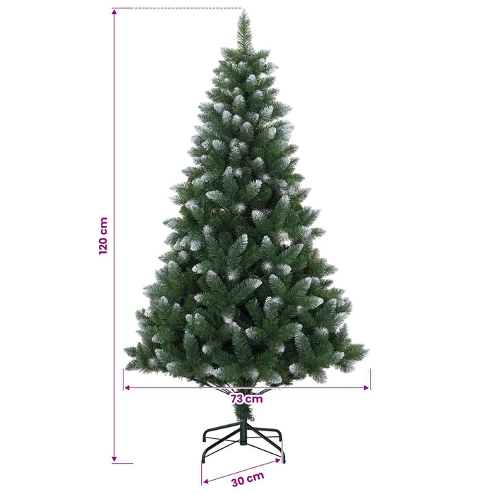 Brad de Crăciun artificial 120 cm PVC și Metal Verde WALTI