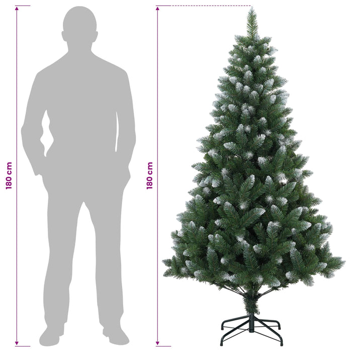 Brad de Crăciun artificial 180 cm PVC și Metal Verde - WALTI WALTI