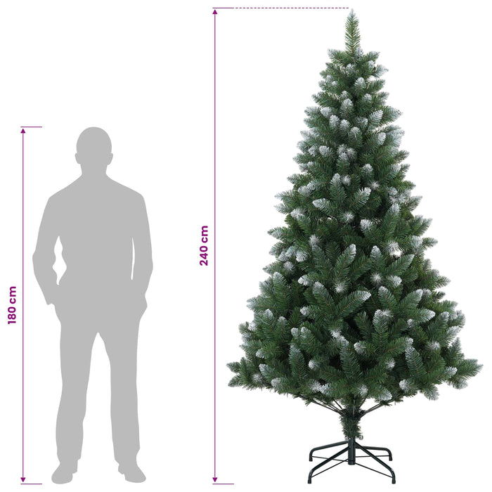 Brad de Crăciun artificial 240 cm PVC și Metal Verde - WALTI WALTI