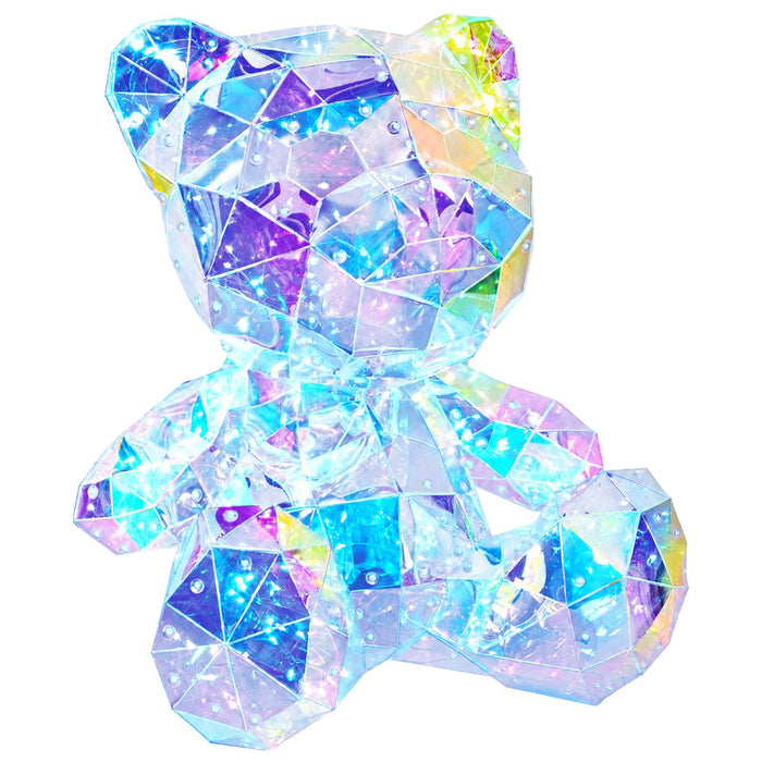 Ursuleț prismatic iridescent cu LED Multicolour 32 x 28 x 38 cm WALTI
