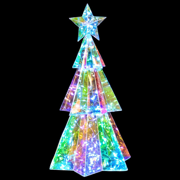 Brad de Crăciun LED prismatic iridescent Multicolour - WALTI WALTI