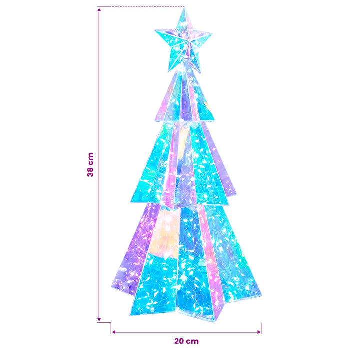 Brad de Crăciun LED prismatic iridescent Multicolour - WALTI WALTI