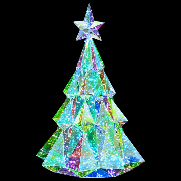 Brad de Crăciun LED prismatic iridescent Multicolour WALTI