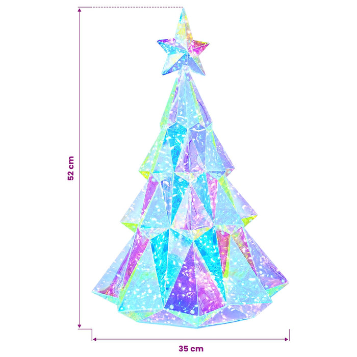 Brad de Crăciun LED prismatic iridescent Multicolour WALTI
