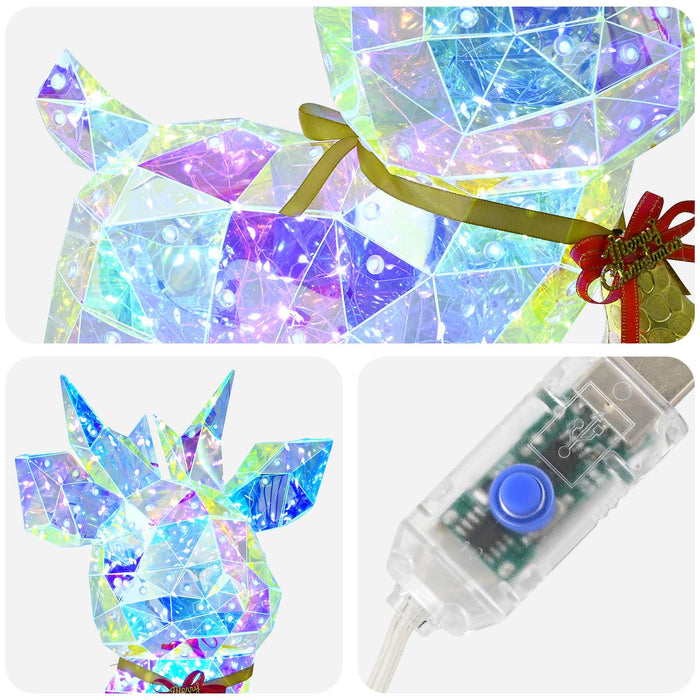 Ren cu LED prismatic și irizant, cu clopoțel Multicolour WALTI