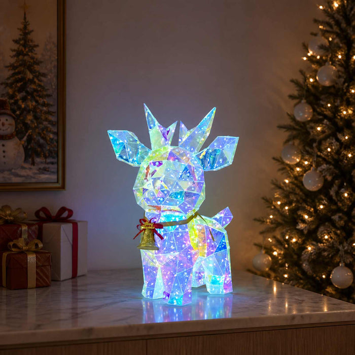 Ren cu LED prismatic și irizant, cu clopoțel Multicolour WALTI