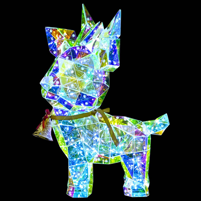 Ren cu LED prismatic și irizant, cu clopoțel Multicolour WALTI