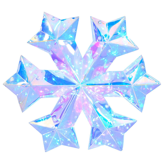Fulg de nea LED prismatic iridescent Multicolour Ø 26 x 25 cm - WALTI WALTI