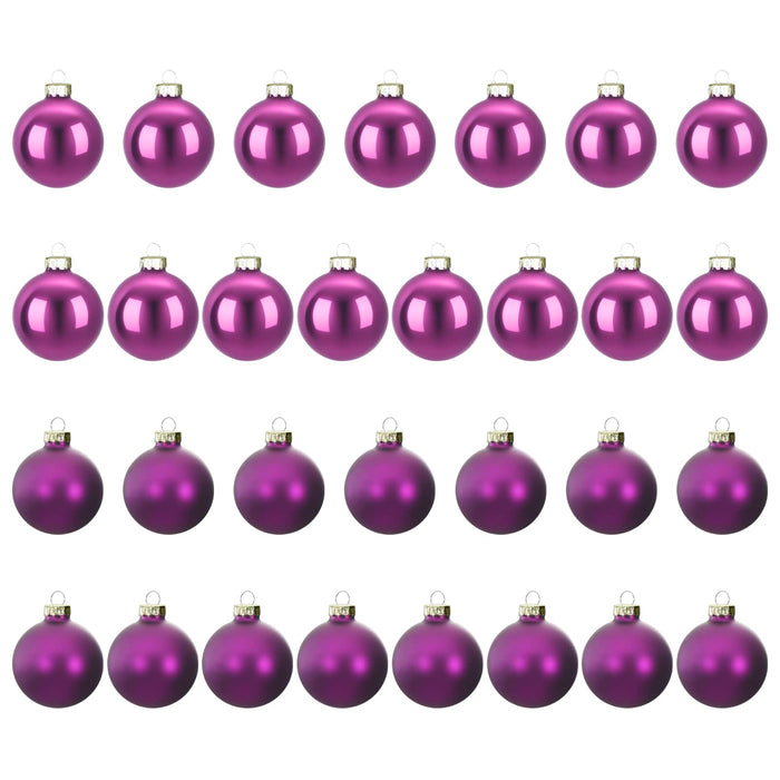 Set de globuri de Crăciun 30 buc. Violet 6 cm Polistiren - WALTI WALTI