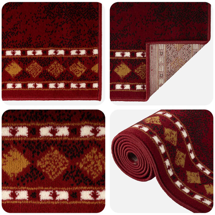 Covor Runner FLORNES Țesut Roșu PP 7 mm WALTI
