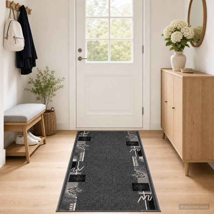 Covor Runner FLORNES Țesut Gri PP 7 mm WALTI