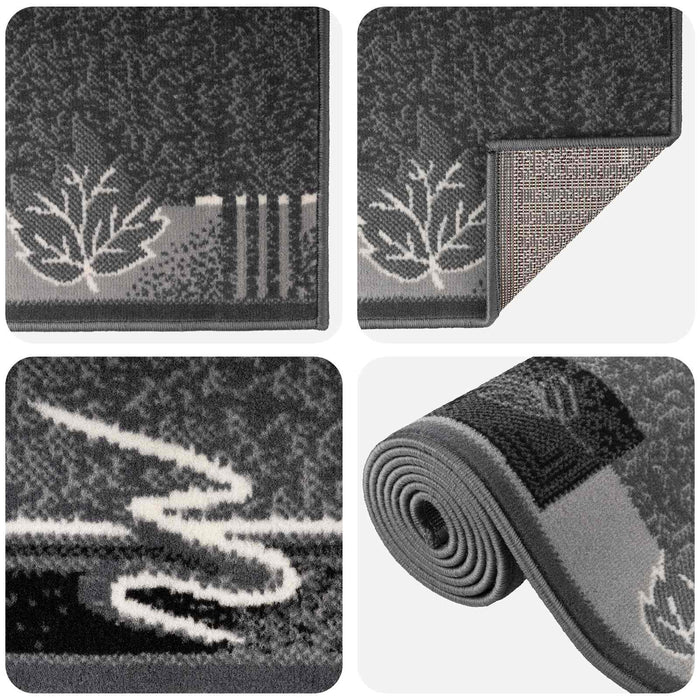 Covor Runner FLORNES Țesut Gri PP 7 mm WALTI