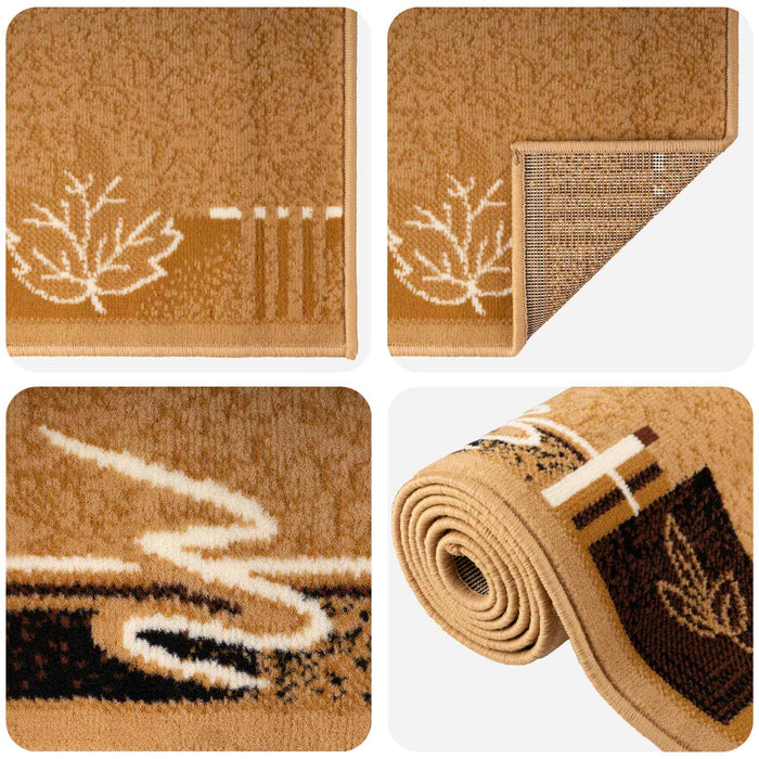 Covor Runner FLORNES Țesut Bej PP 7 mm WALTI