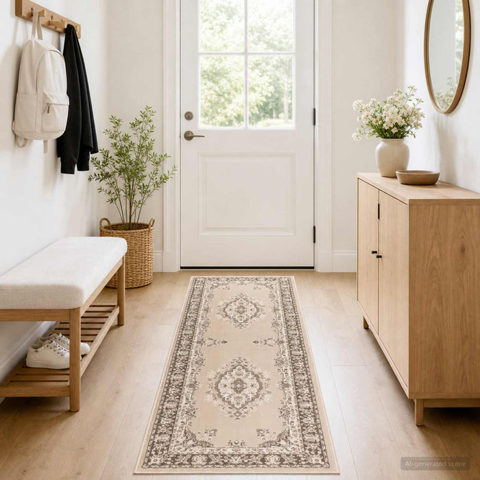Covor Runner FLORNES Țesut Ecru PP 7 mm WALTI