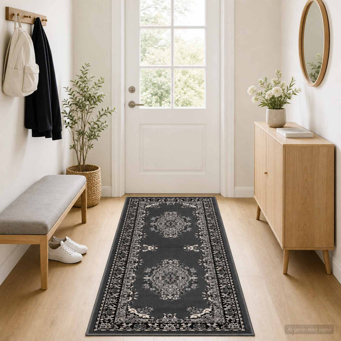Covor Runner FLORNES Țesut Gri PP 7 mm WALTI