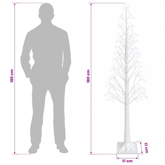 Brad de Crăciun tip stea Alb 17 x 17 x 180 cm Plastic - WALTI WALTI