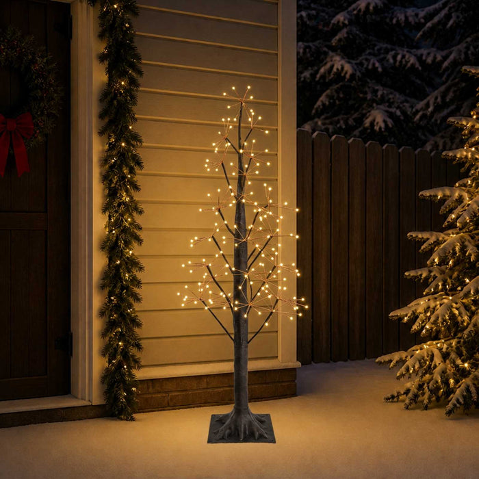 Brad de Crăciun tip stea Maro 150 cm Plastic 304 LED-uri - WALTI WALTI