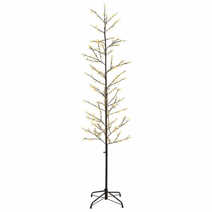 Brad de Crăciun mesteacăn Negru 47 x 210 cm Oțel 567 LED-uri - WALTI WALTI