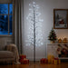 Brad de Crăciun mesteacăn Negru 47 x 240 cm Oțel 675 LED-uri - WALTI WALTI