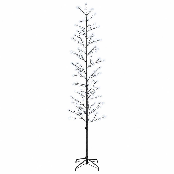 Brad de Crăciun mesteacăn Negru 47 x 240 cm Oțel 675 LED-uri - WALTI WALTI