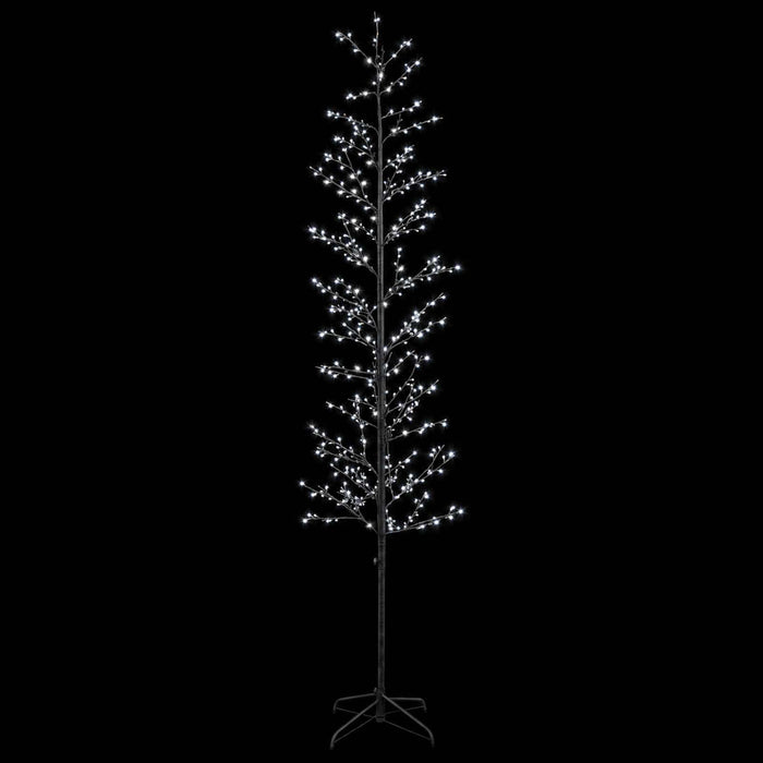 Brad de Crăciun mesteacăn Negru 47 x 240 cm Oțel 675 LED-uri - WALTI WALTI