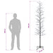 Brad de Crăciun mesteacăn Negru 47 x 240 cm Oțel 675 LED-uri - WALTI WALTI