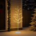 Brad de Crăciun mesteacăn Alb 18 x 18 x 120 cm Oțel 279 LED-uri - WALTI WALTI