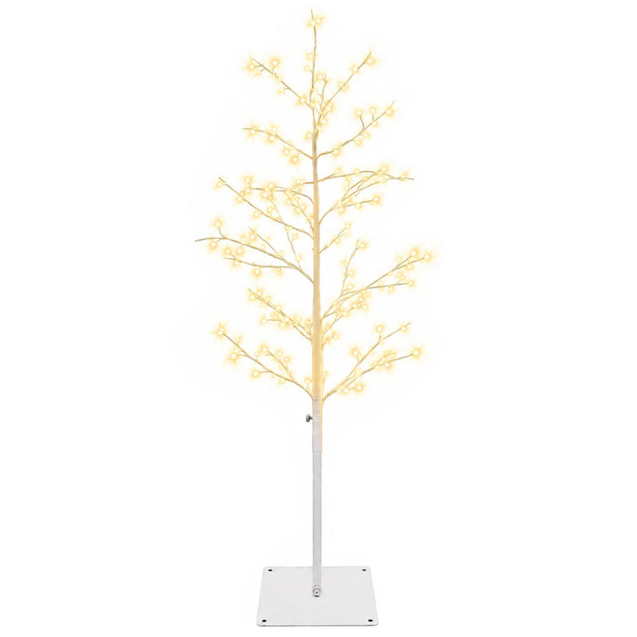 Brad de Crăciun mesteacăn Alb 18 x 18 x 120 cm Oțel 279 LED-uri - WALTI WALTI
