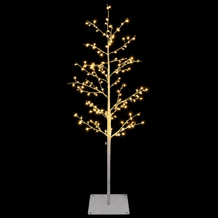 Brad de Crăciun mesteacăn Alb 18 x 18 x 120 cm Oțel 279 LED-uri - WALTI WALTI