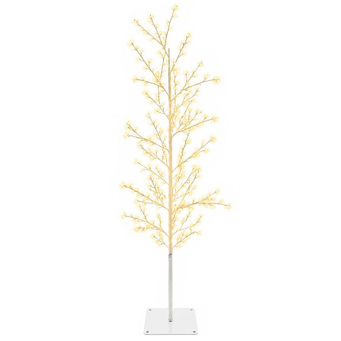 Brad de Crăciun mesteacăn Alb 150 cm Oțel 360 LED-uri - WALTI WALTI