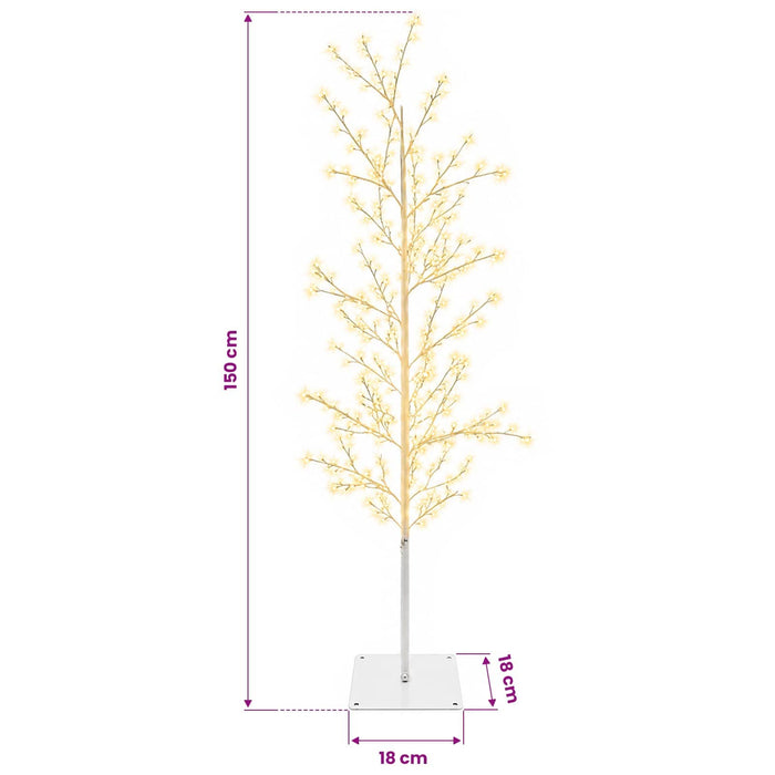 Brad de Crăciun mesteacăn Alb 150 cm Oțel 360 LED-uri - WALTI WALTI