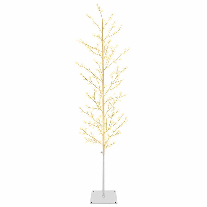 Brad de Crăciun mesteacăn Alb 20 x 20 x 180 cm Oțel 459 LED-uri - WALTI WALTI