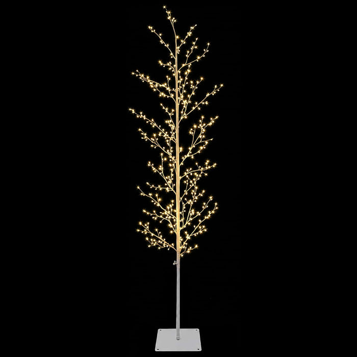 Brad de Crăciun mesteacăn Alb 20 x 20 x 180 cm Oțel 459 LED-uri - WALTI WALTI