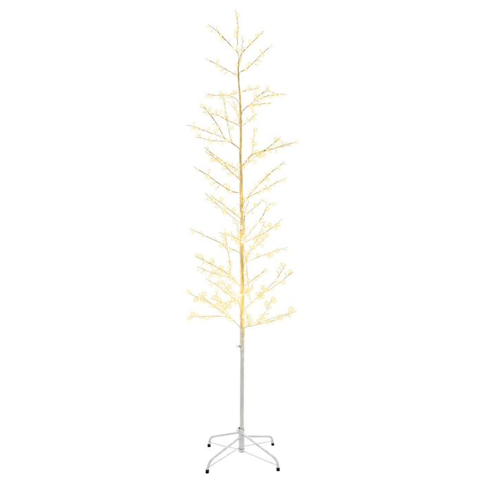 Brad de Crăciun mesteacăn Alb 47 x 210 cm Oțel 567 LED-uri - WALTI WALTI