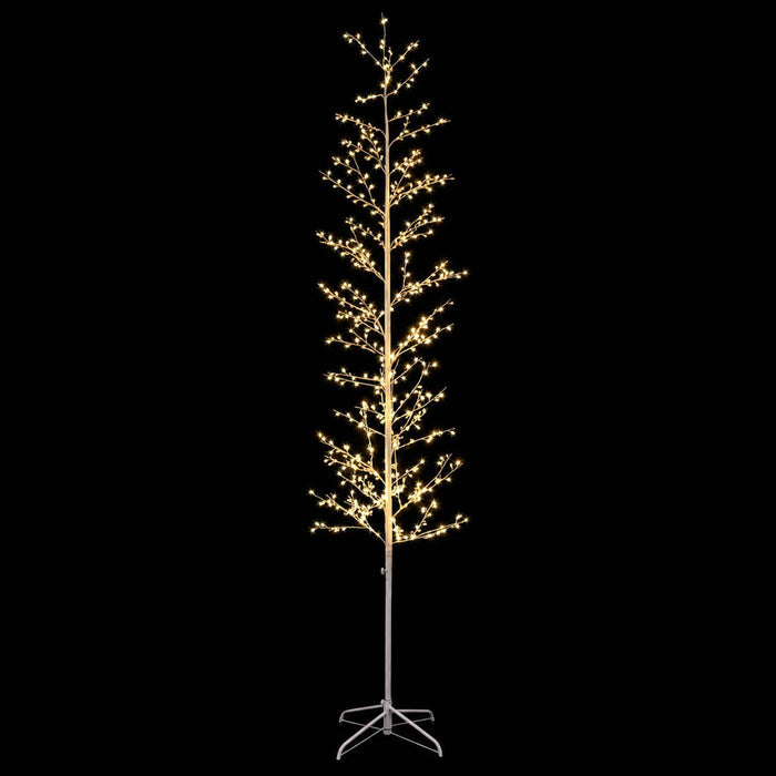 Brad de Crăciun mesteacăn Alb 47 x 240 cm Oțel 675 LED-uri - WALTI WALTI